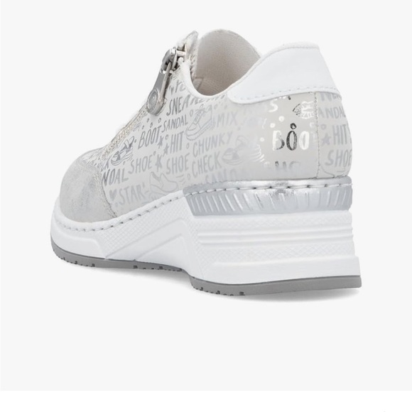 Rieker Women's White and Silver Sneakers - Picture 3 of 14